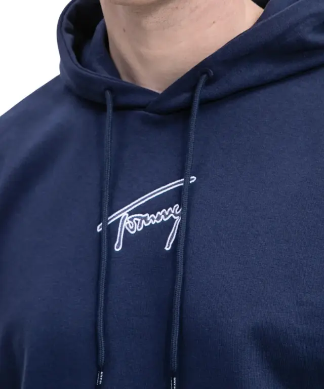 Tommy Hilfiger - Ανδρικό Φούτερ με Κουκούλα και Τσέπες DM0DM15796-C87 Μπλε Ναυτικό - XL 3