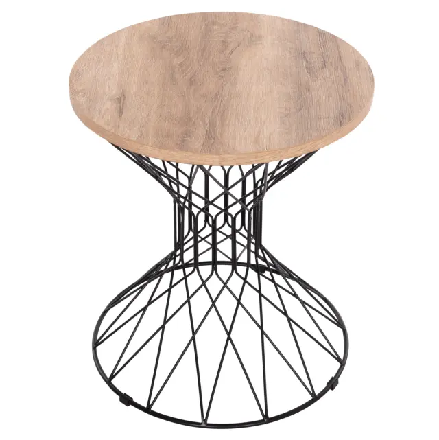 ΒΟΗΘΗΤΙΚΟ ΤΡΑΠΕΖΙ ΣΑΛΟΝΙΟΥ FB918038.03 MDF TOP ΣΕ ΣΟΝΑΜΑ-ΜΕΤΑΛΛΟ Φ45x50Υεκ. 3
