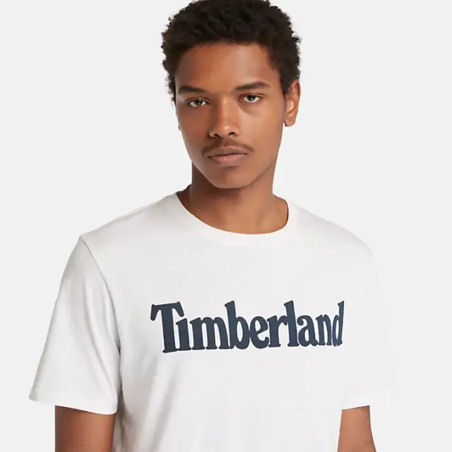 Timberland - Ανδρικό T-shirt με Λογότυπο TB0A2BRN-100 Λευκό - L 3