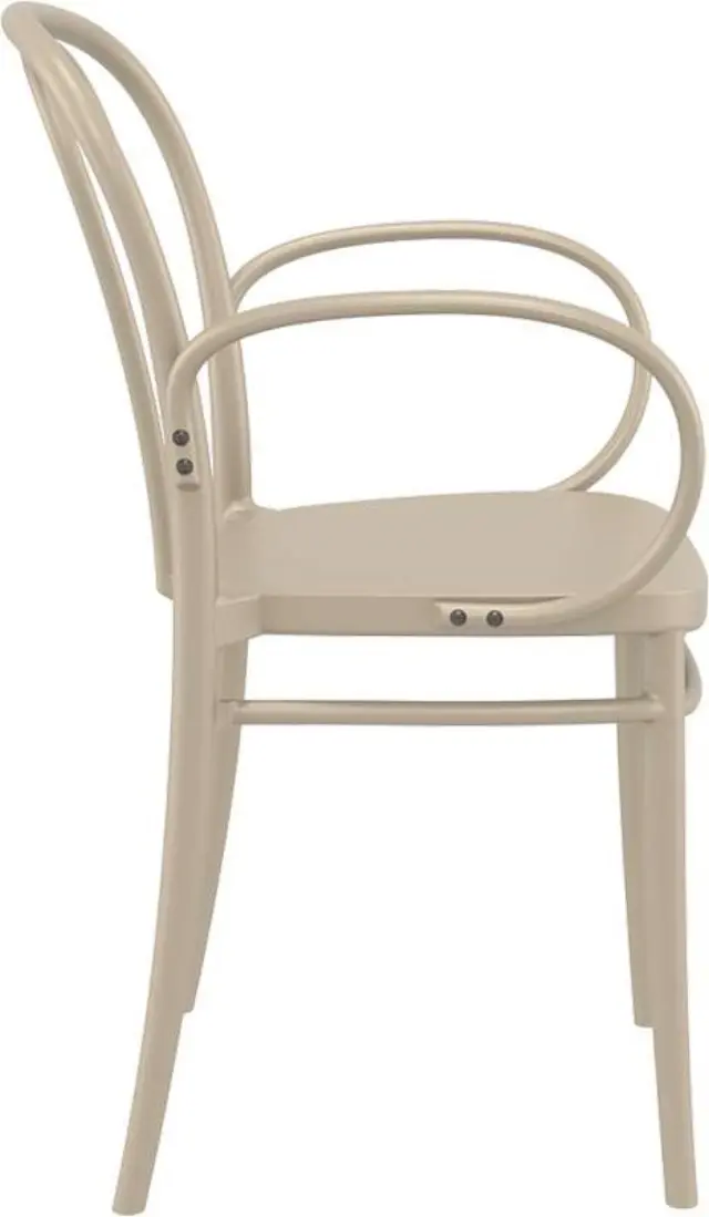 Πολυθρόνα Στοιβαζόμενη VICTOR Dove Grey PP 57x52x85cm 3