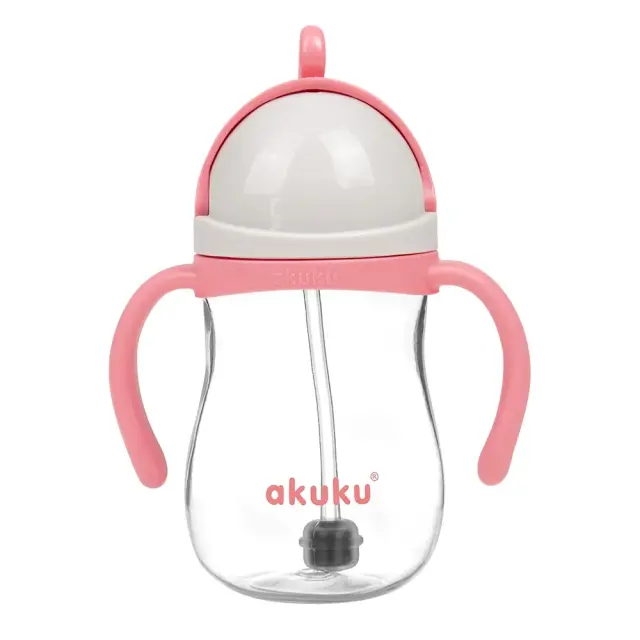 Akuku Ποτηράκι με Καλαμάκι και Βαρίδι Pink