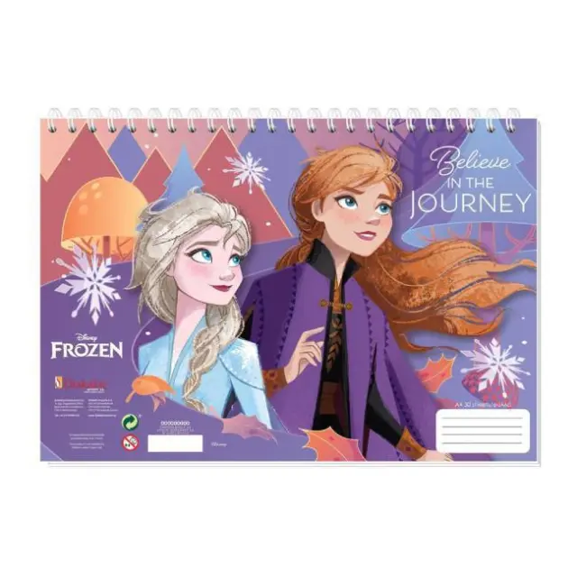 Diakakis Μπλοκ Ζωγραφικής Α4 30 φύλλα Disney Frozen 2 (000563532)
