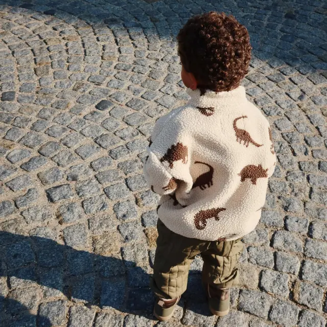 Jacket jody teddy dino silhouette konges slojd - Εκρού - 5-6Y 3
