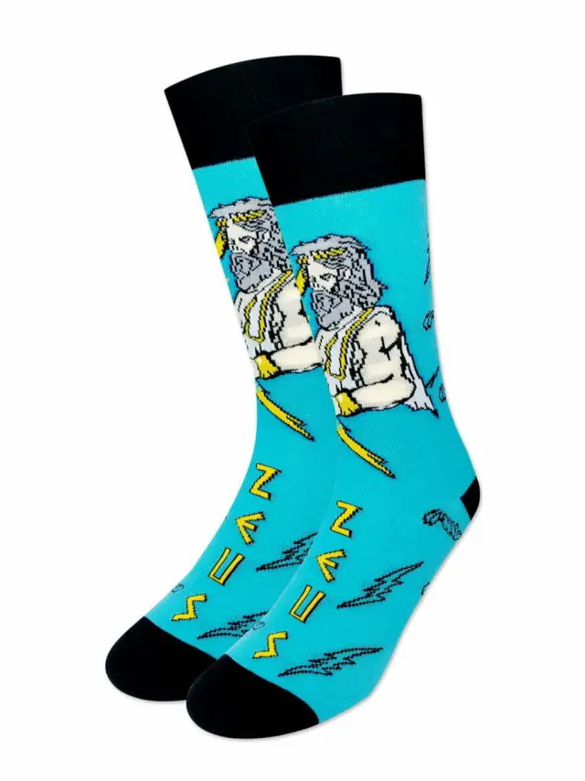 Βαμβακερή Κάλτσα με Σχέδια Zeus The Greek God NODO 2