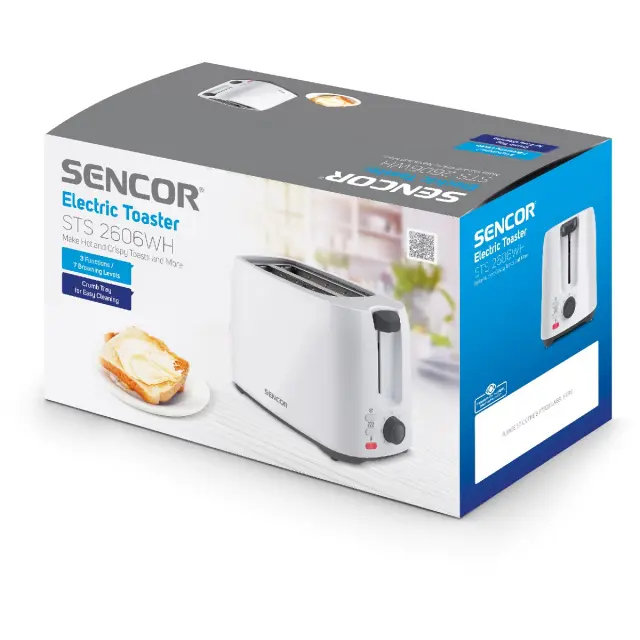 Φρυγανιέρα Sencor STS 2606WH 2 Θέσεων 750W Λευκή 2
