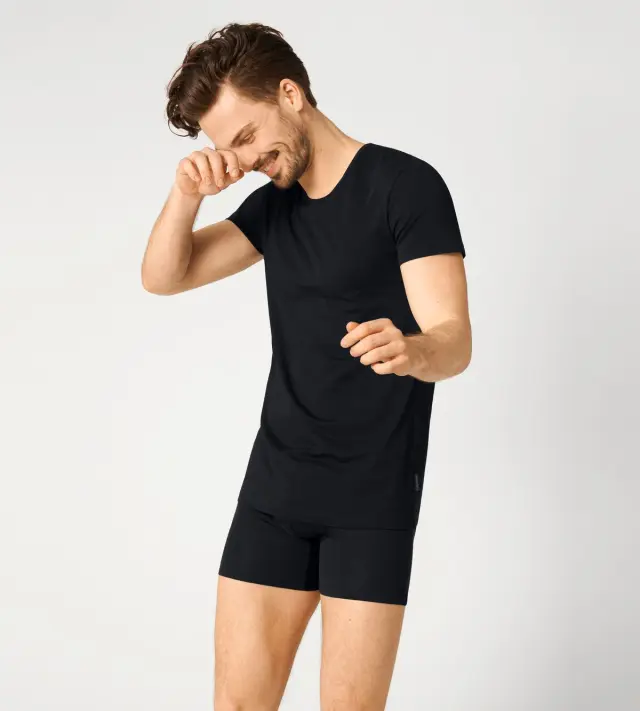 Sloggi Men 24/7 SH 03 Ανδρικές Φανέλες Κοντομάνικες Μαύρο 2-Pack 2