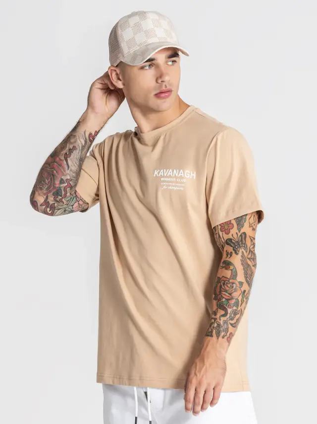 Gianni Kavanagh Ανδρικό THE CLUB T-Shirt – Beige - XL 2