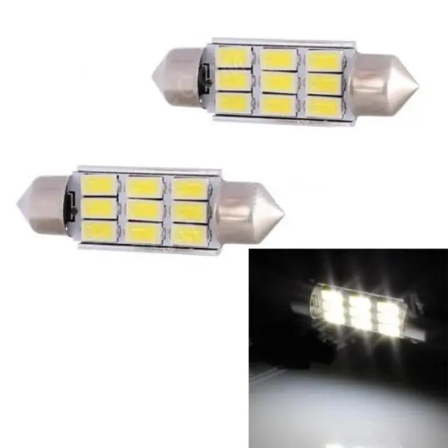 Λαμπάκια πλαφονιέρας αυτοκινήτου LED 12V 6000Κ - CANBUS 2τεμ. 2
