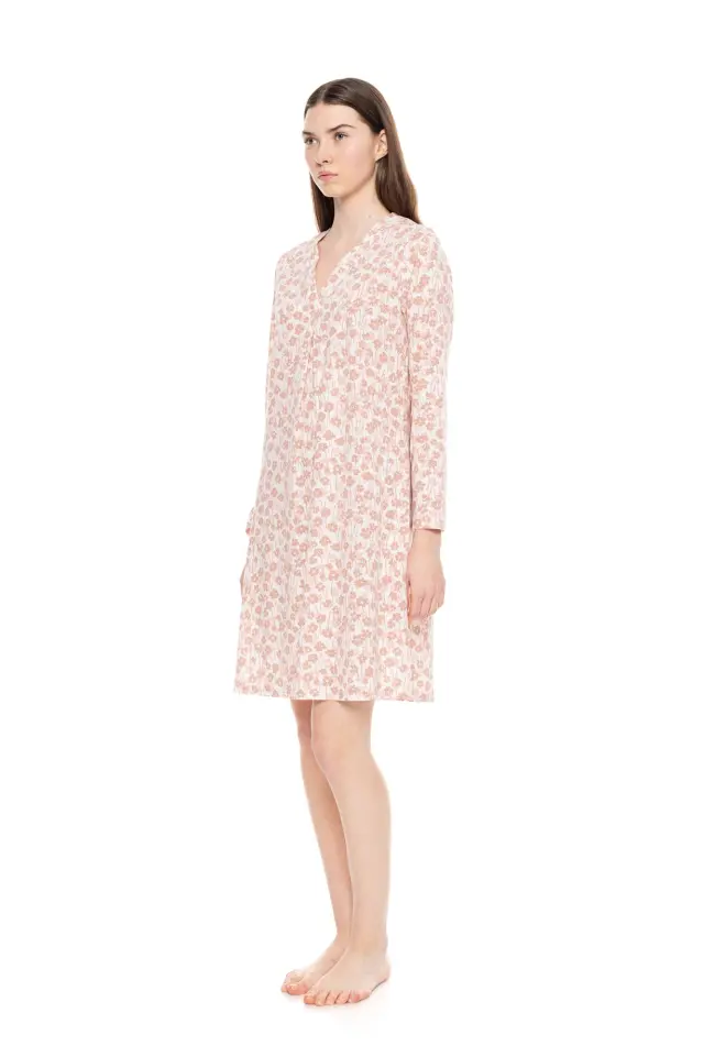 W1599 - Type - NIGHTGOWN V PINK FLOWER 2
