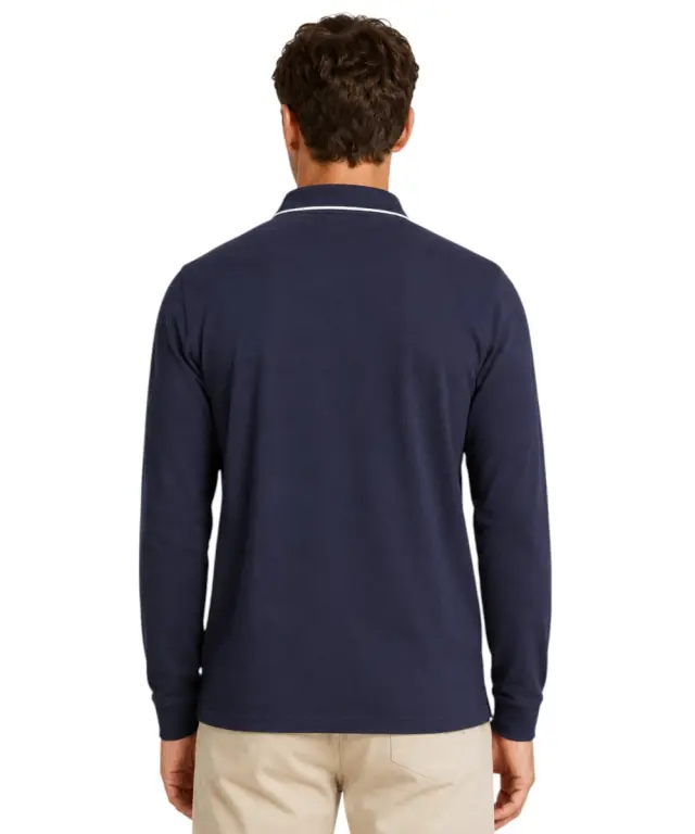 North Sails- Ανδρική Μακρυμάνικη Μπλούζα TShirt Polo 692462-000-0802 Μπλε Ναυτικό 2