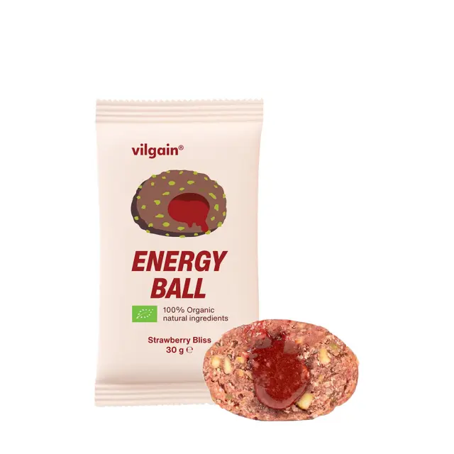 Vilgain Bio Energy Ball Strawberry Bliss, 30 g