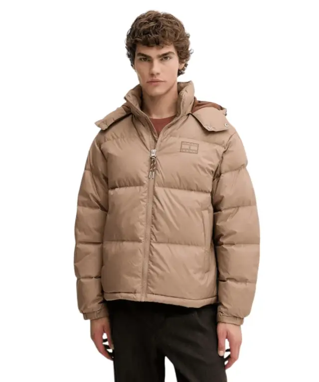 Tommy Hilfiger - Ανδρικό Πουπουλένιο Μπουφάν Puffer Tjm Alaska DM0DM22036-AFE Μπεζ - L
