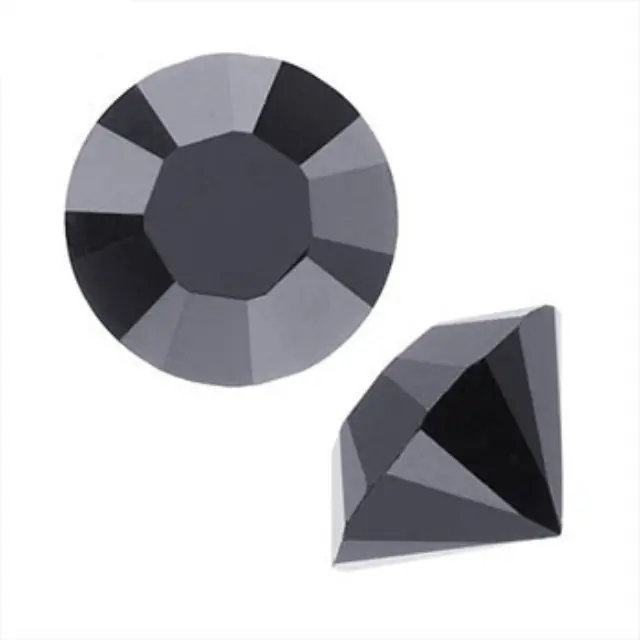 Swarovski 1088 Xirius Chaton Jet Hematite Unfoiled PP14 Ø2x1.25mm ~72τεμ