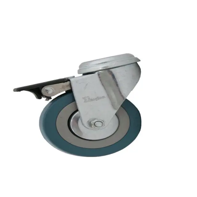 OEM 5205604040468 - Ρόδα Περιστρεφόμενη Γκρι 50 x 18mm Χωρίς Βάση Με Φρένο