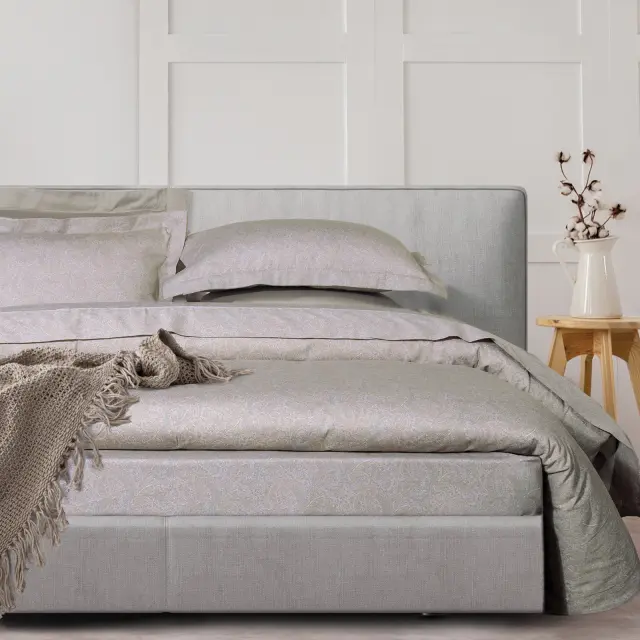 Σετ Σεντόνια 240x260 Υπέρδιπλα Prestige Das Home 1719 Ecru-Olive-Nude Χωρίς Λάστιχο100% Βαμβακoσατέν