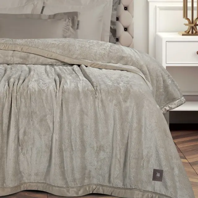 Κουβέρτα 220x240 King Size Βελουτέ Essential Greenwich Polo Club 3972 Taupe 100% Πολυέστερ 2