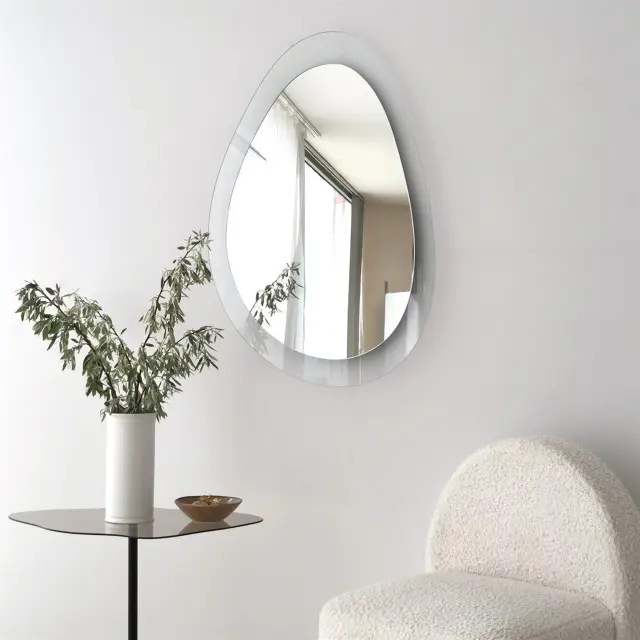 Stewehome Καθρέπτης Aqua Porto με Διαφανές Γυαλ 50x76x76 cm