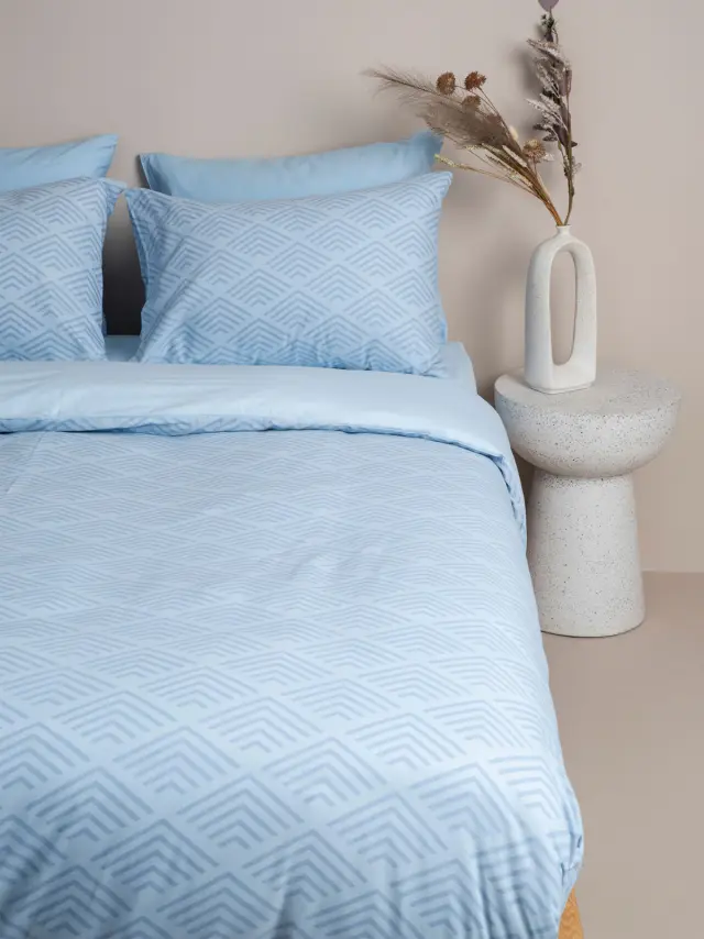 Σετ Σεντόνια Cotton Feelings 2048 Blue Διπλό (200x270) Sunshine 3