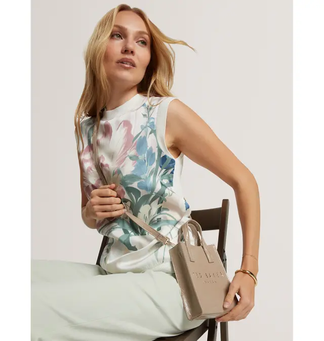 Τσάντα TED BAKER Crinkll Crinkle Mini Icon Bag 284045 Μπεζ 2