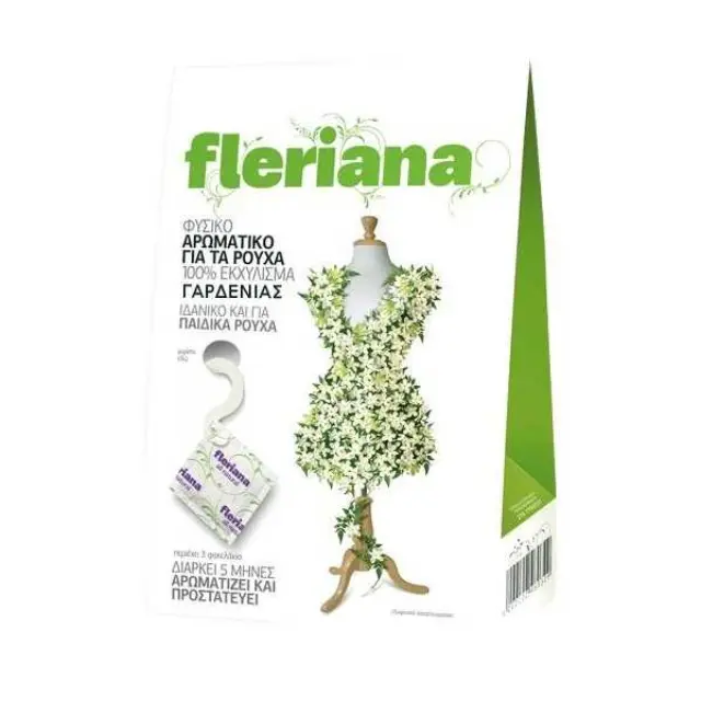 Fleriana Φυσικό Αρωματικό για τα Ρούχα με 100% Εκχύλισμα Γαρδένιας, 3 τεμάχια