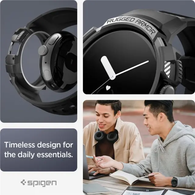 Spigen Rugged Armor Pro, black - Google Pixel Watch/Watch 2 3