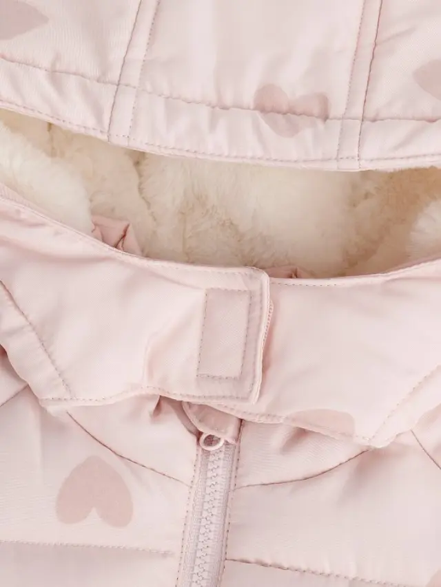 Βρεφικό Μπουφάν για Κορίτσια Fluffy Hearts ΡΟΖ 2