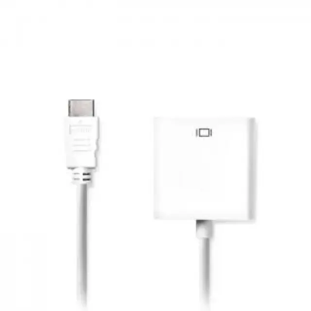 Μετατροπέας HDMI σε VGA και 3,5mm jack για ήχο, με καλώδιο 0.20m σε λευκό χρώμα. 3
