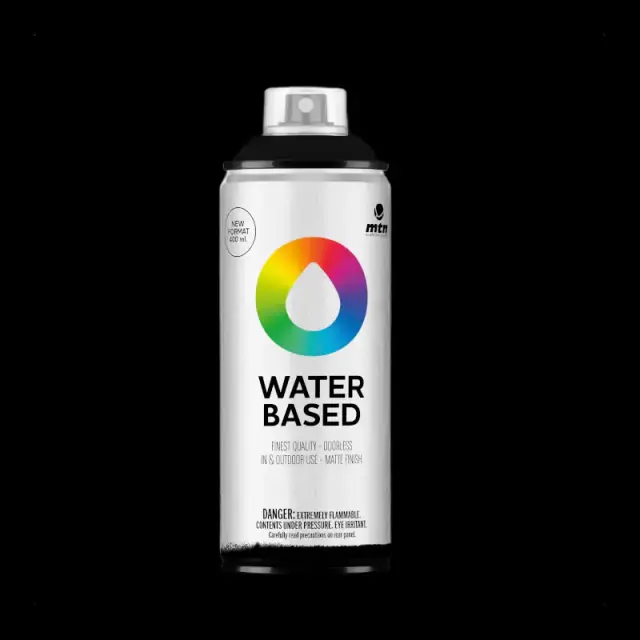 MTN Waterbased Spray Paint 400ml WB4 RV-9011 Black