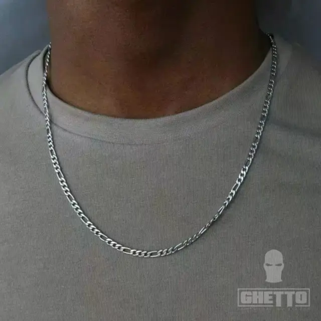 Ghetto Hip Hop Chain Necklace SS Silver