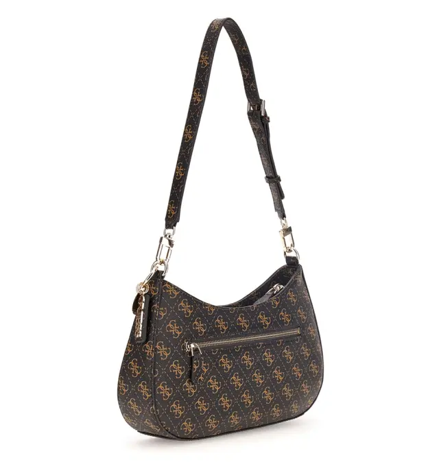Τσάντα GUESS Noelle Top Zip Shoulder Bag HWQG9672180 Καφέ 3