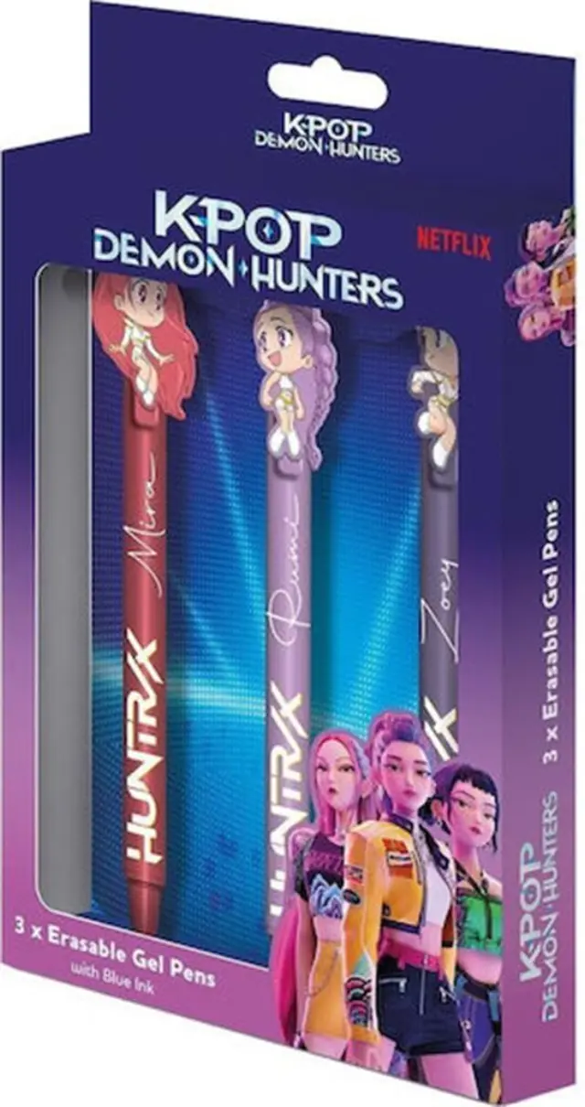 KPop Demon Hunters Gel Pens 3-Pack Erasable / 07447 (Graffiti)