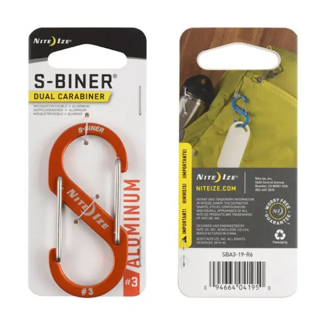 Καραμπινέρ Αντικειμένων NITE IZE S-BINER DUAL CARABINER Μεγ. 3 Πορτοκαλί