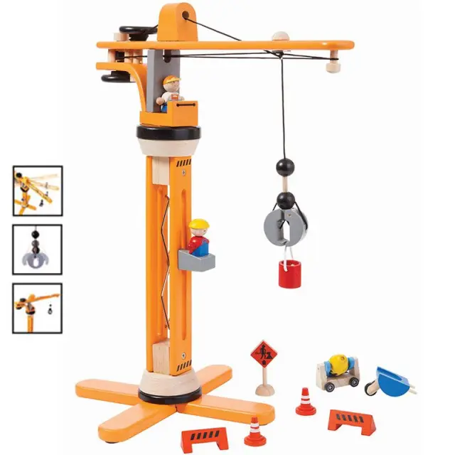 Plan Toys Σετ Ξύλινος Γερανός