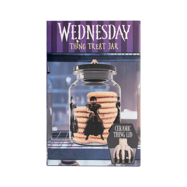 Blue Sky Studios Γυάλινο Βάζο Αποθήκευσης Wednesday: Thing Treat Jar
