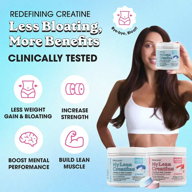Fit & Lean My Lean Creatine Watermelon, 120 Chewables 3