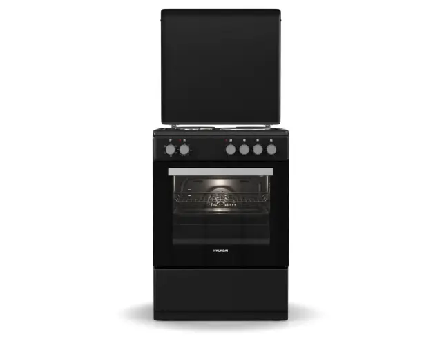 Κουζίνα Hyundai HCMU24V-7260E/BL με ηλεκτρικό φούρνο, εμαγιέ εστίες, χωρητικότητα φούρνου 69L, 5 λειτουργίες ψησίματος και ενεργειακή κλάση Α HCMU24V-7260E/BL 2
