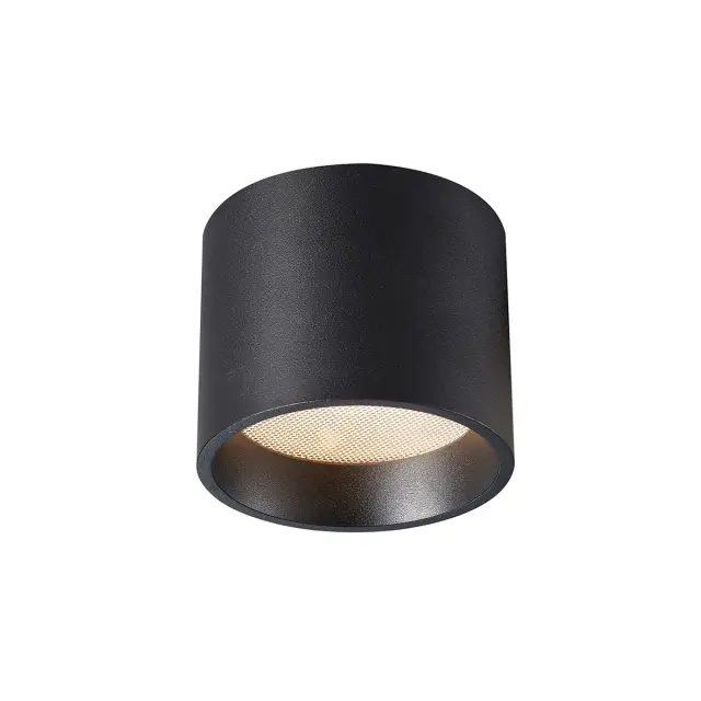 Mos 02169/CE/B/C/85 Φωτιστικό Led οροφής αδιάβροχο 6W 4000K 80° IP44 ø8.5x7cm μαύρο