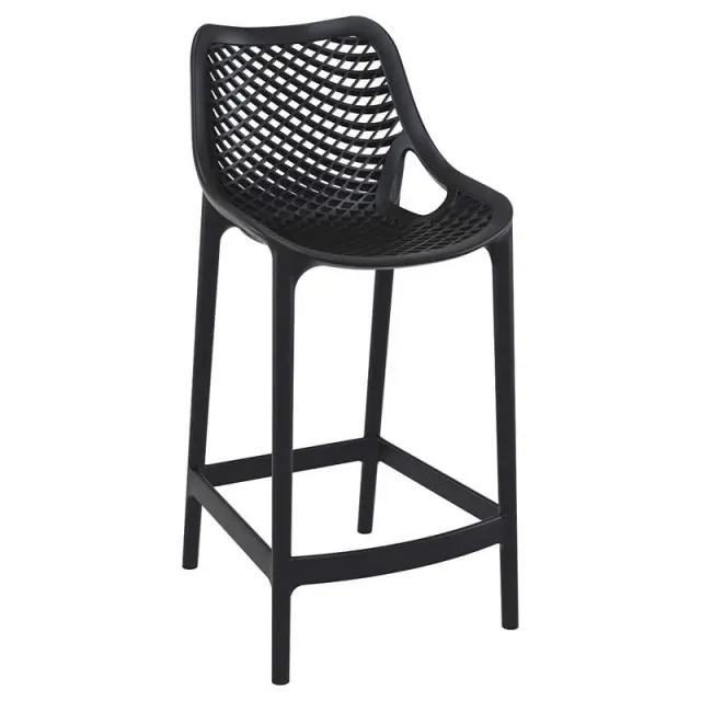 Σκαμπό Bar AIR Μαύρο PP 44x51x65/95cm