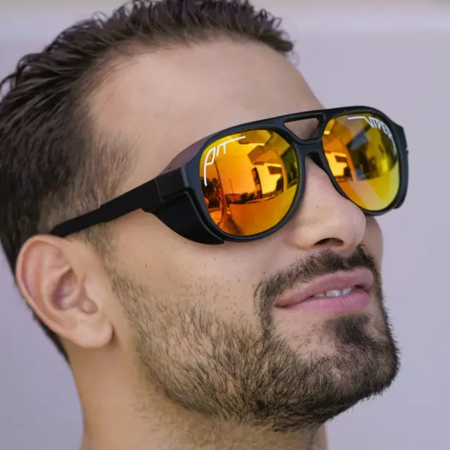 Ghetto Viper Pit G Sport Round Sunglasses Black Color Frame 3