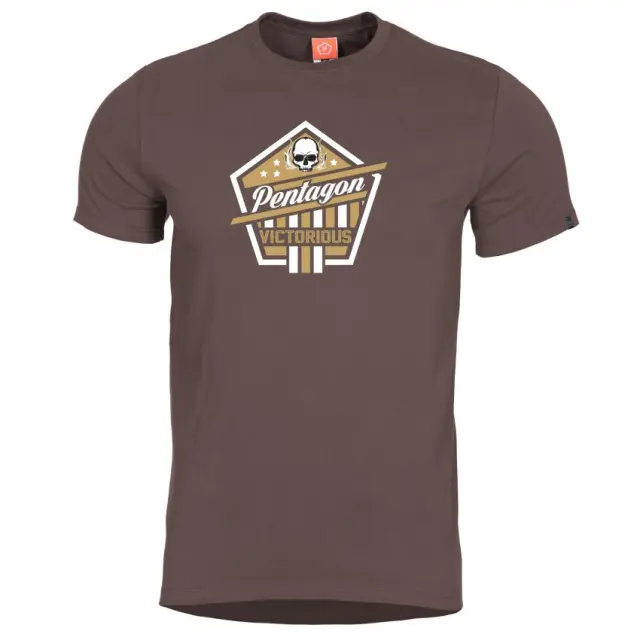 Pentagon Ageron ''Victorious'' T-Shirt-Μπλουζάκι Μακό για Τακτική - Καθημερινή Χρήση - 26-Terra Brown-Καφέ Σκούρο