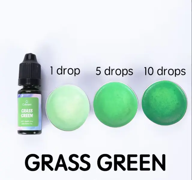 Χρώμα υγρό για κερί, Grass green, 10ml