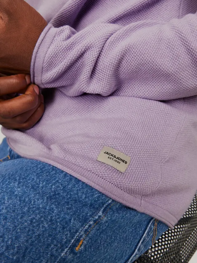 JJEHILL KNIT CREW NECK NOOS Purple Rose