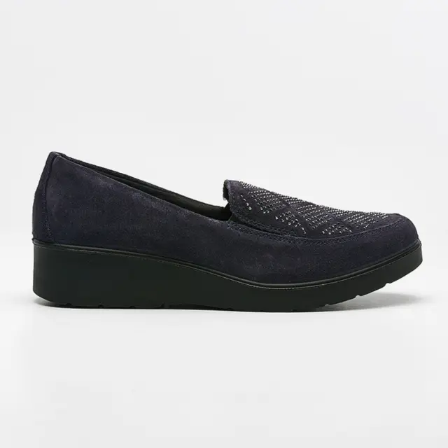 Imac Μοκασίνια-Loafers Γυναικείο δέρμα suede Μπλέ IMA/255570 SCAM/BLU