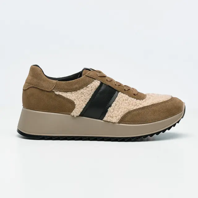 Imac Sneakers Γυναικείο Δέρμα Nubuck/Teddy Καφέ IMA/858290 FANGO