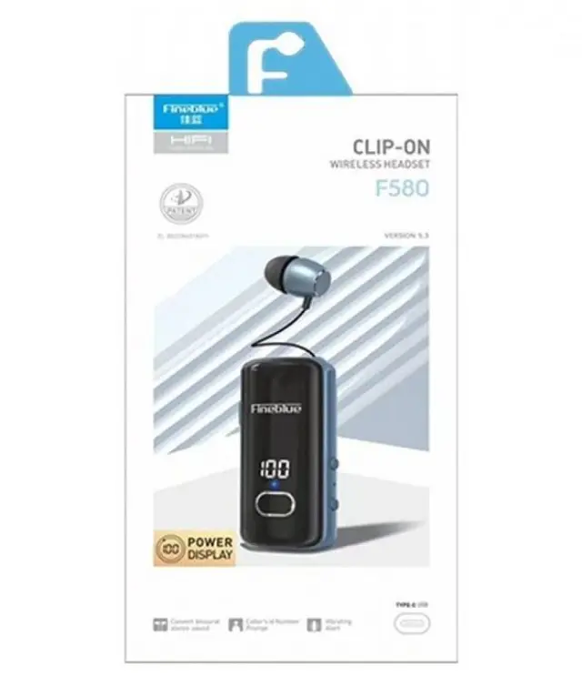 Ασύρματο ακουστικό Bluetooth - F580 - Fineblue - 700079 - Black 2