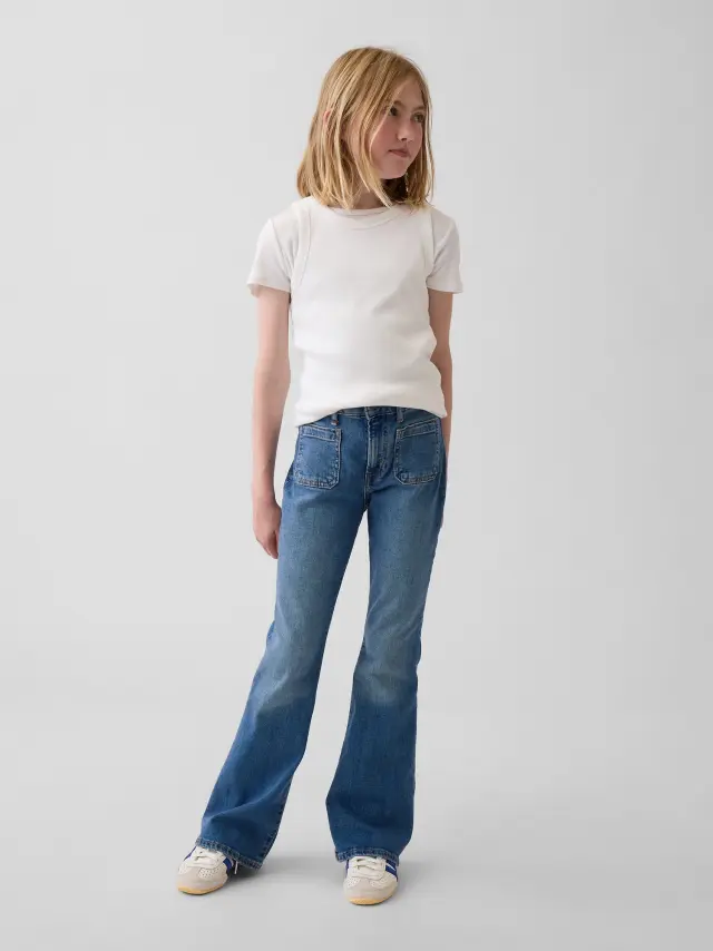 Παιδικό High Rise '70s Flare Τζιν Παντελόνι Medium wash blue