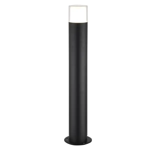 ΚΟΛΩΝΑ ΑΛΟΥΜΙΝΙΟΥ ΣΤΡΟΓΓΥΛΗ D85mm h65cm ΝΤΟΥΙ GU10 ΓΡΑΦΙΤΗΣ
