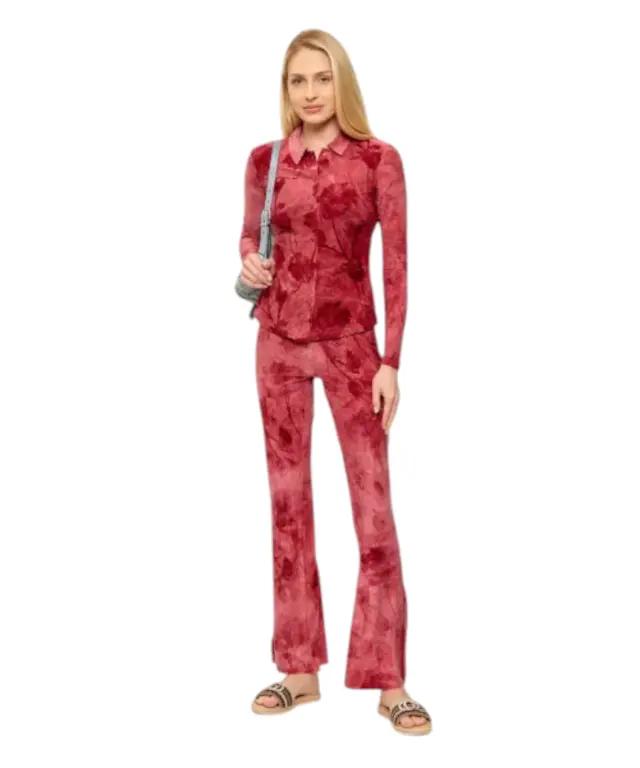 Desigual - Γυναικείο Βελούδινο Κολάν Chester Flare Fit 26SWPK03-3024 Ροζ 3