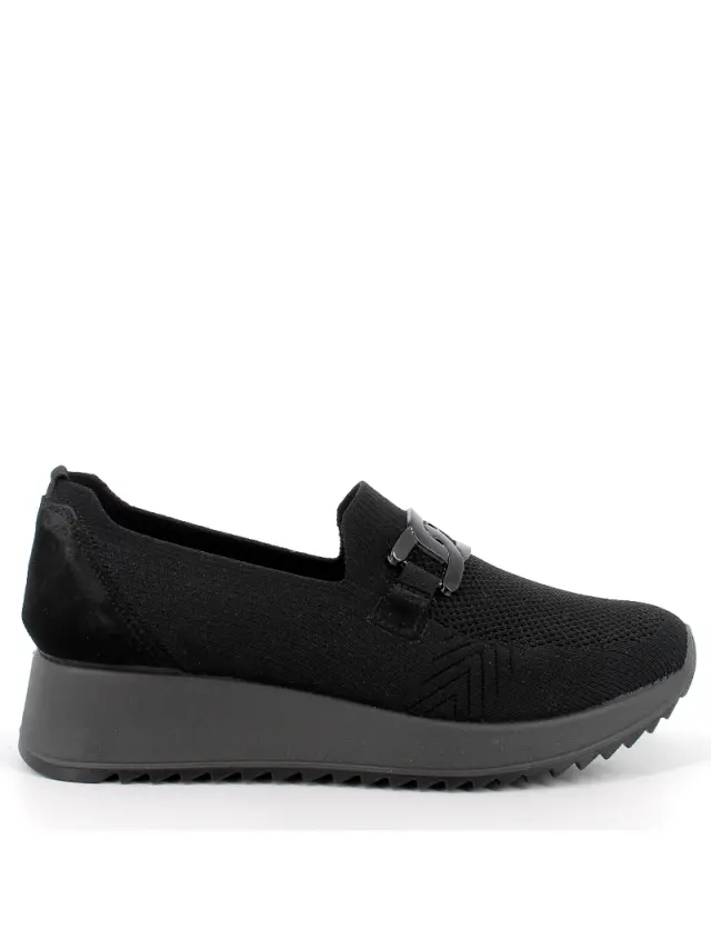Imac Sneakers Γυναικείο δέρμα/ύφασμα Μαύρο IMA/858210 NERO 3