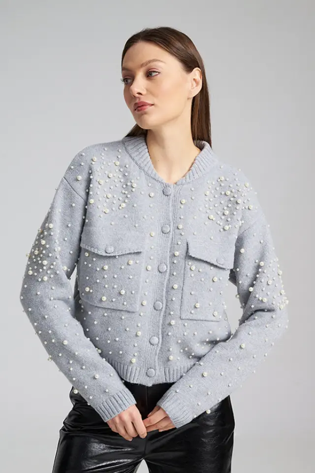 Πλεκτή Ζακέτα με Πέρλες KONA CARDIGAN - XS 2